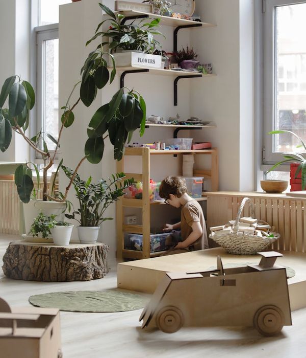 A calm and organized space ready for a relaxing activity.